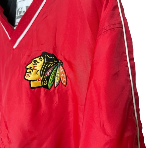 VTG G-III Sports Chicago Blackhawks Men's Windbreaker Jacket Red M NHL Hockey - Picture 3 of 10
